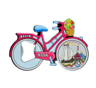 Nida bicycle shaped magnet bottle opener